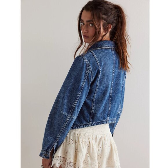 new FREE PEOPLE Jade Denim Jacket  253 - Picture 3 of 5